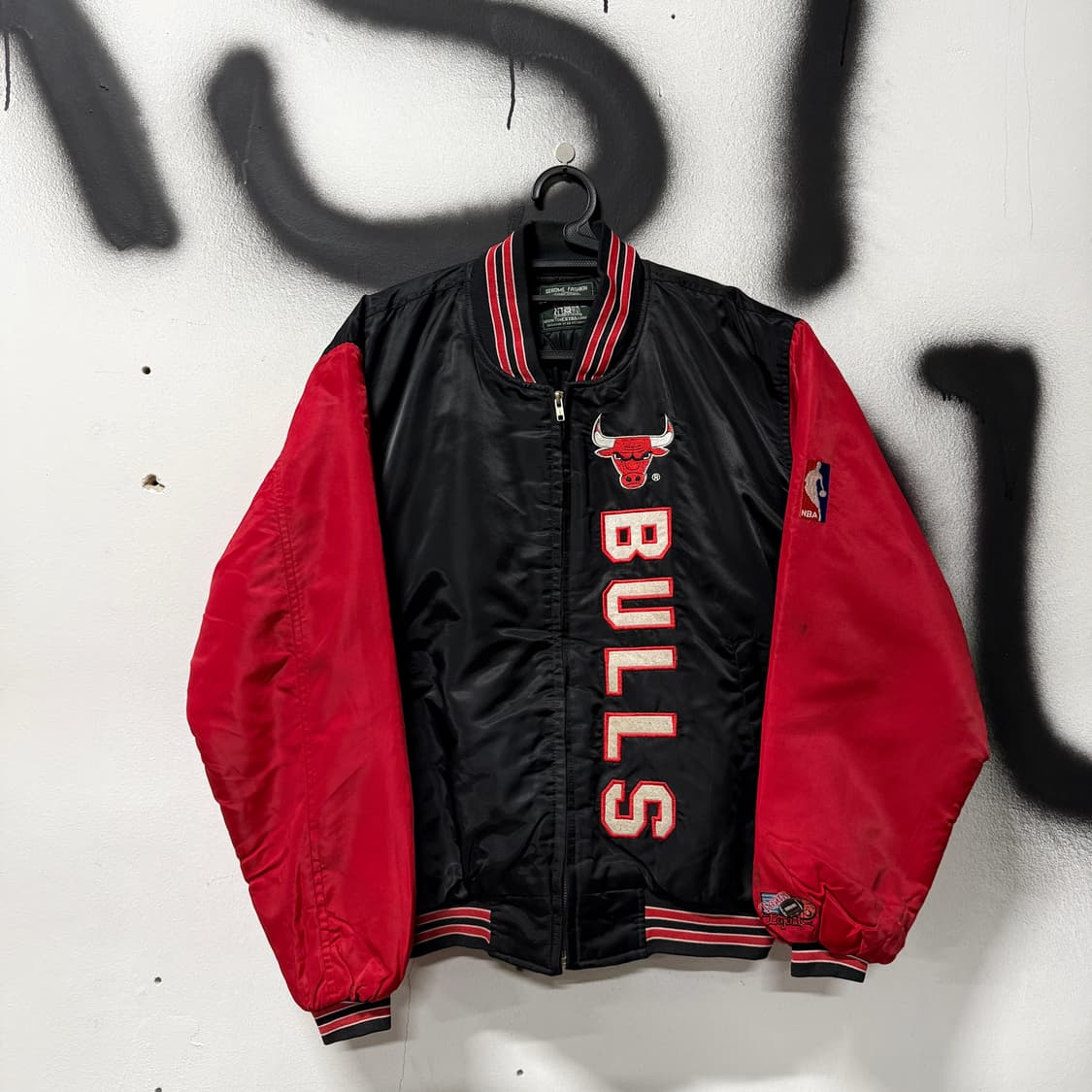 VTG 빈티지 올드스쿨 NBA 시카고 불스 빅 패치 퀼팅 바시티 자켓 상품이미지2