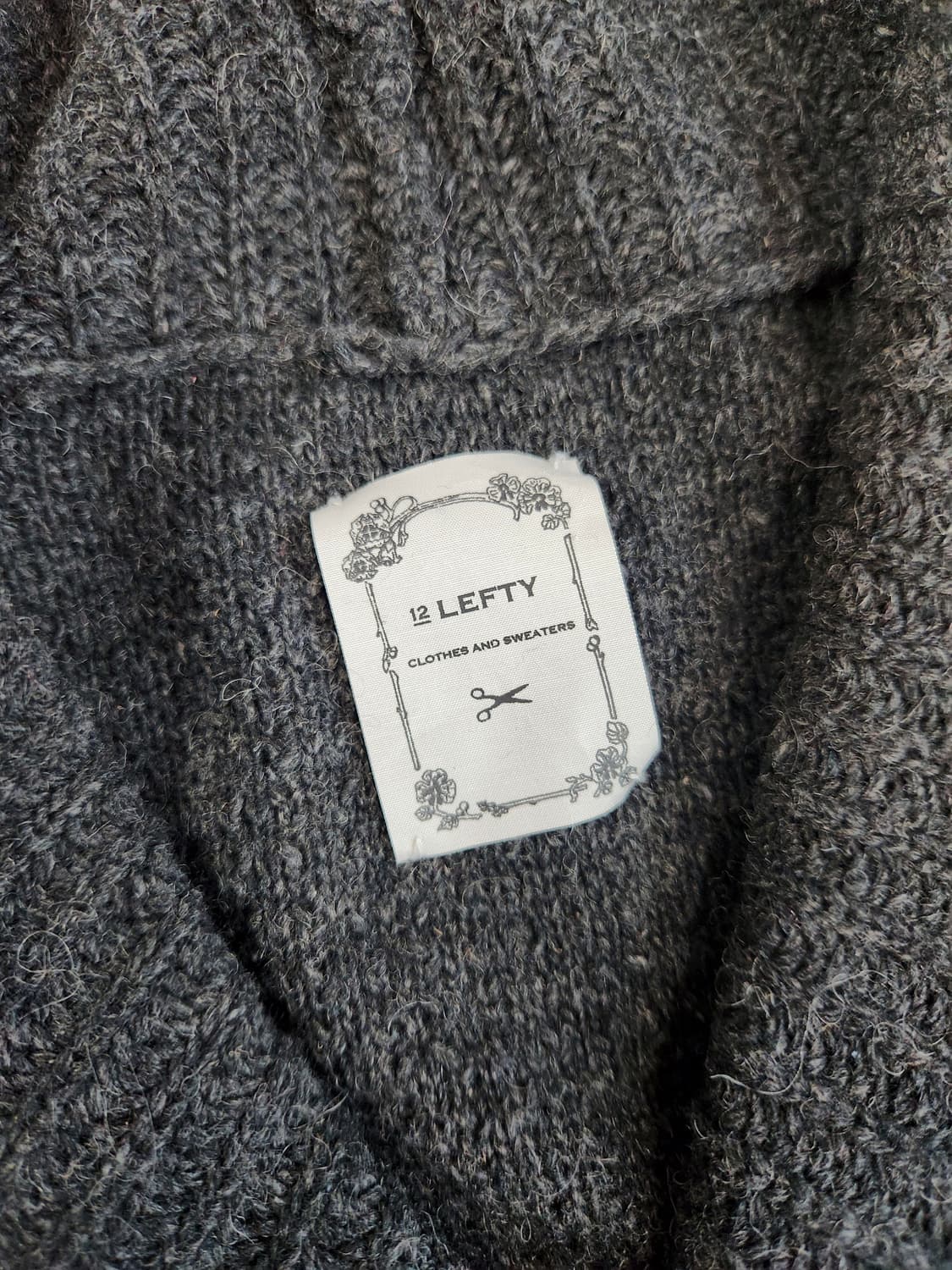 LEFTY 차콜 그레이 울 더플 카디건 상품이미지6