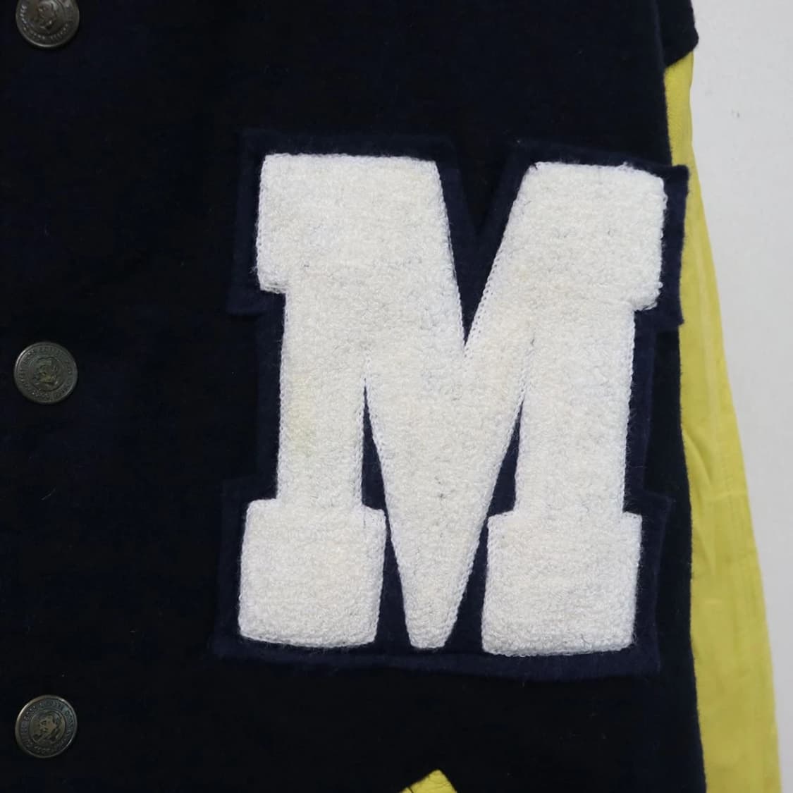 RARE SUNTORY 레더 울 야구 점퍼 61930 상품이미지8