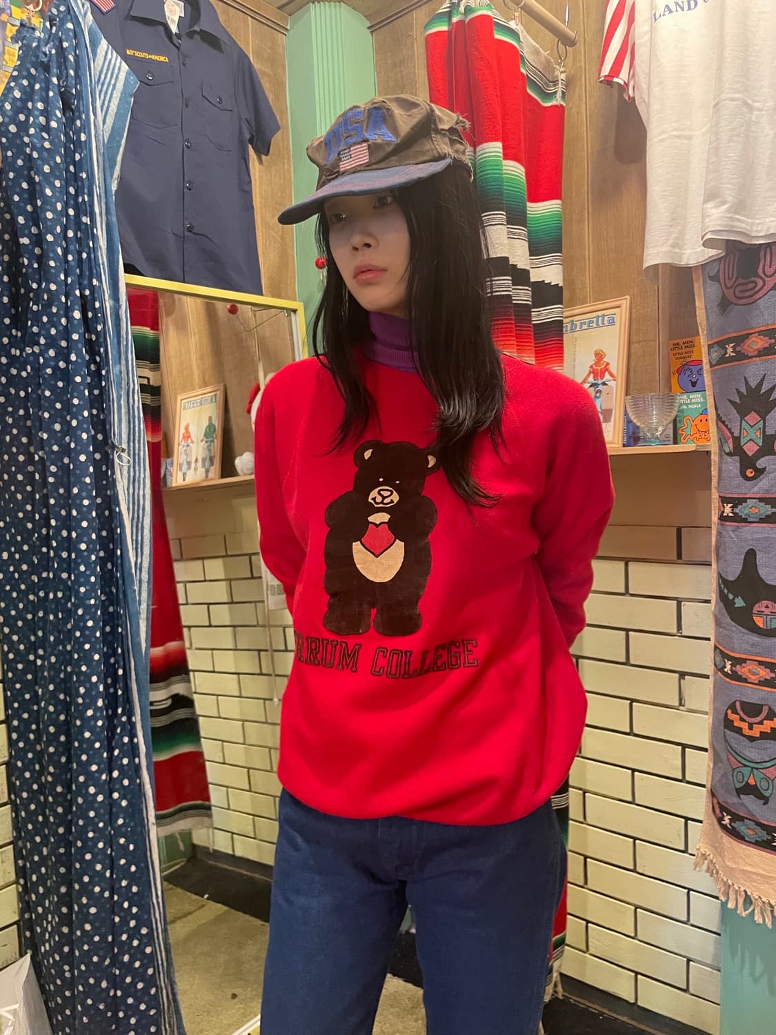 80s Vintage Bear Sweatshirt made in usa 상품이미지1