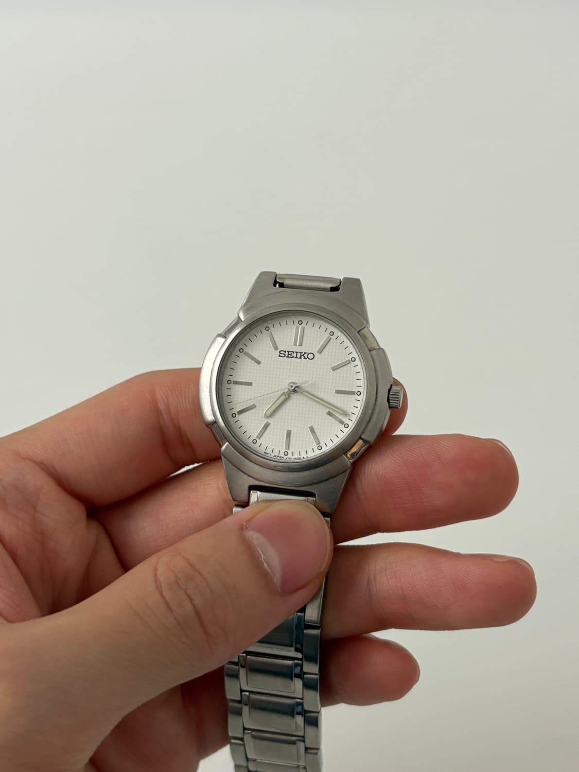90s white dial silver quartz 상품이미지2