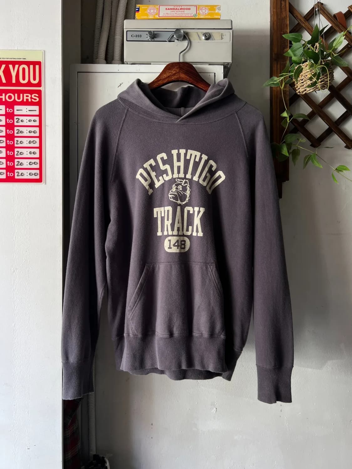 [M]WAREHOUSE 웨어하우스 불독 트레이닝 스웻 후드 티셔츠 상품이미지1