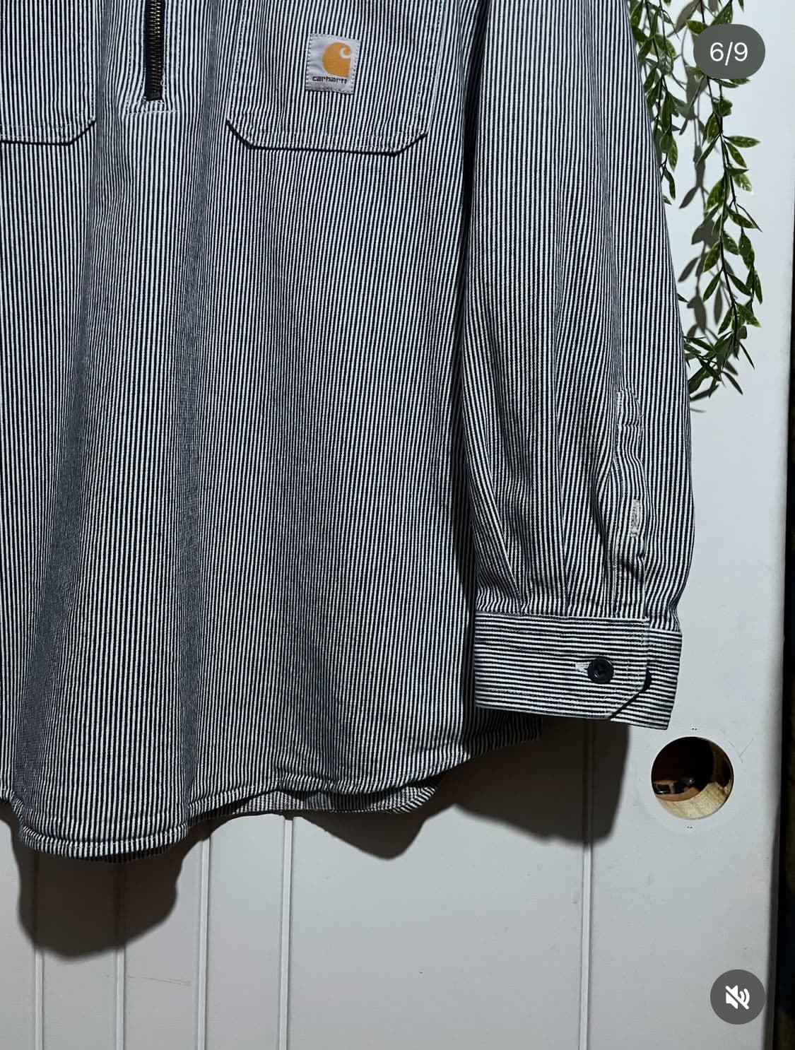 칼하트 스트라이프 하프집업 워크셔츠 상품이미지6