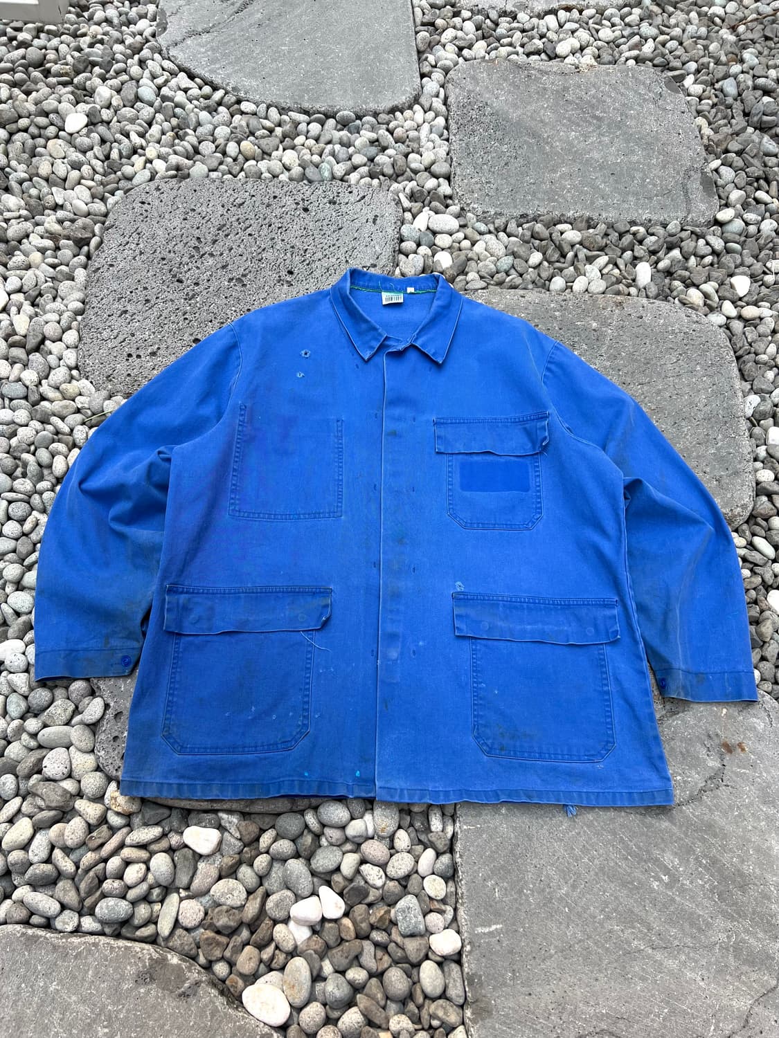 OLD VINTAGE HARD FADED WASHING 프렌치워크자켓 상품이미지1