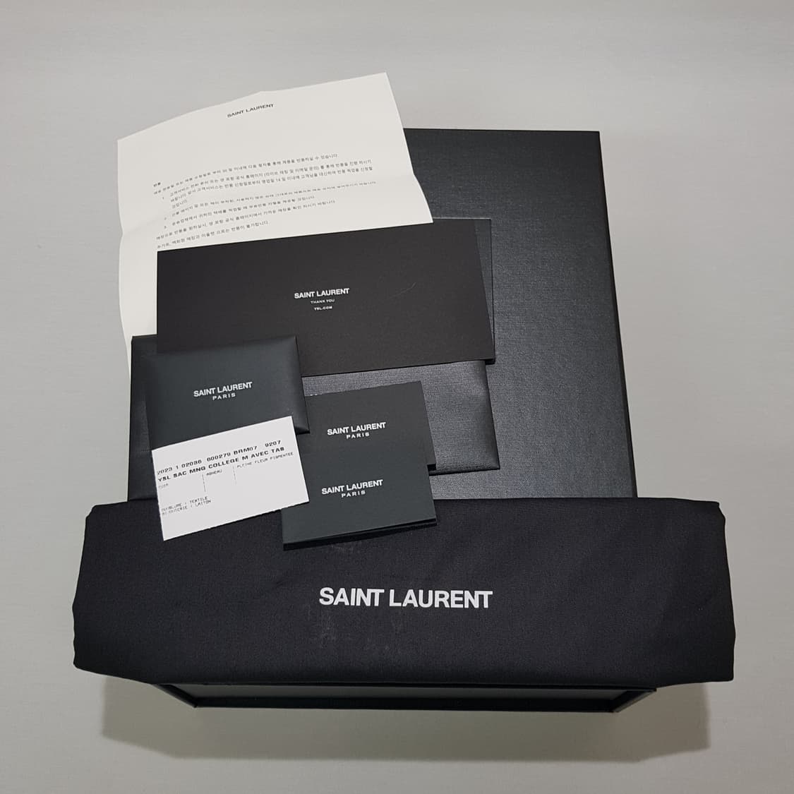 생로랑 블랑 빈티지 컬리지 모노그램 사첼백 미디움 600279 상품이미지10