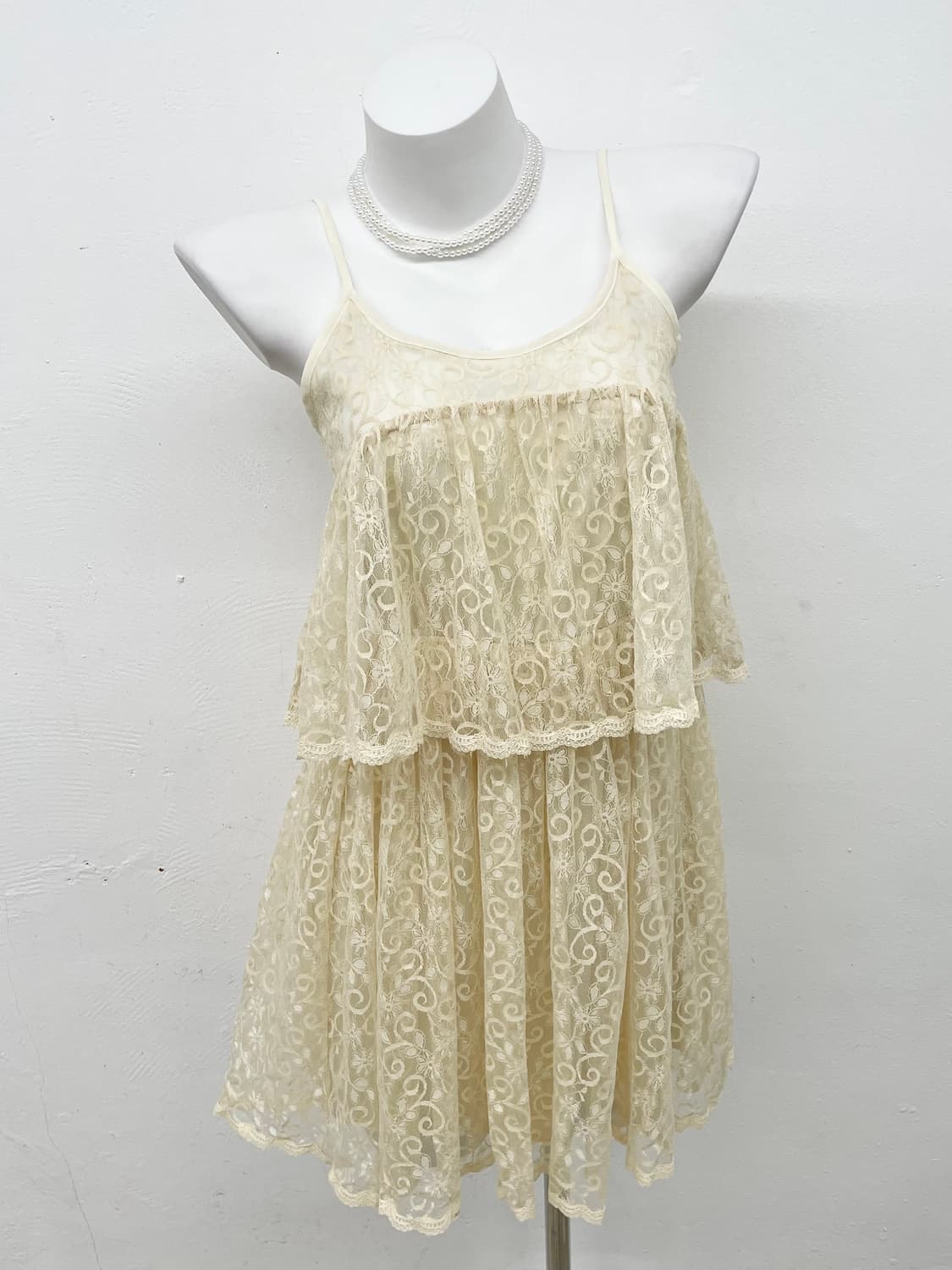 크림라떼 레이스 원피스 상품이미지1