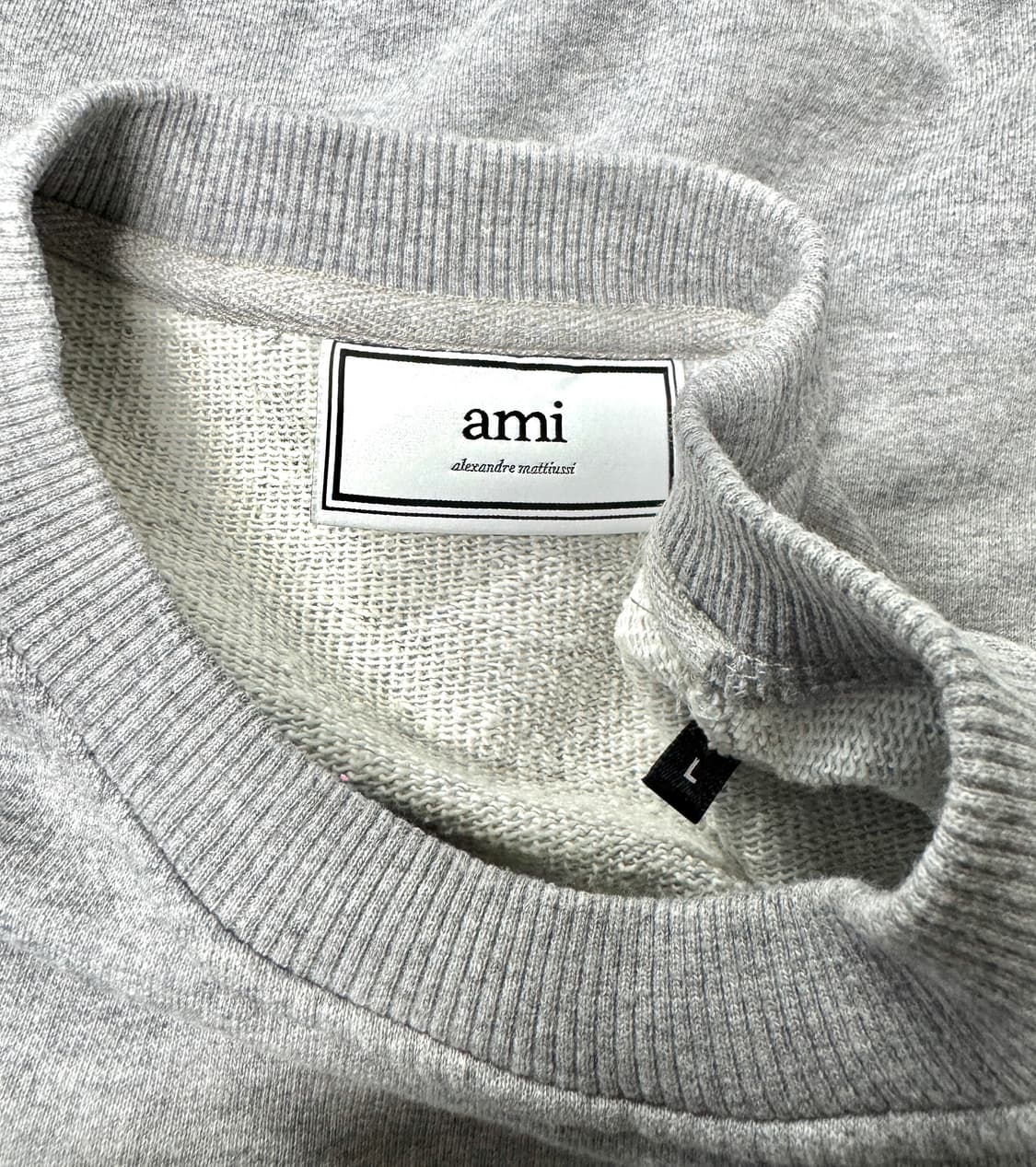 AMI PARIS 아미 레드하트 와펜 그레이 스웻셔츠 L 상품이미지4