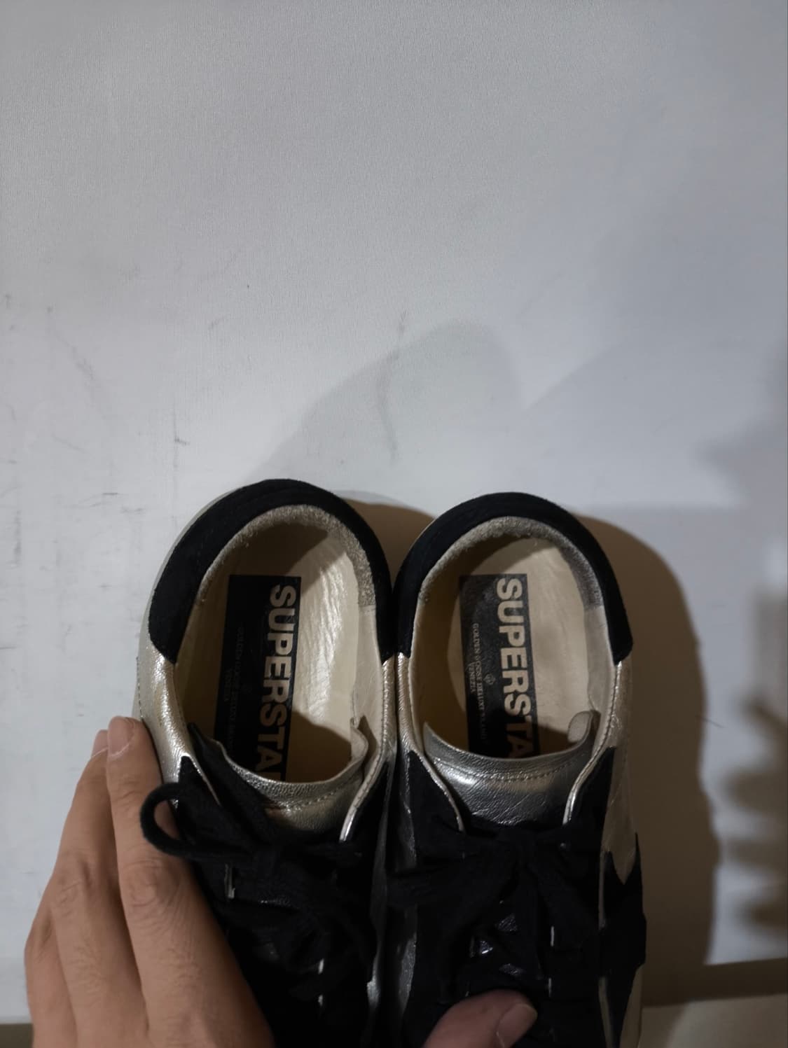 39 260mm 골든구스 슈퍼스타 메탈릭 실버 블랙스타 상품이미지6