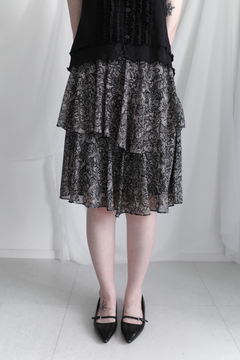 flower unbalanced skirt  상품이미지4