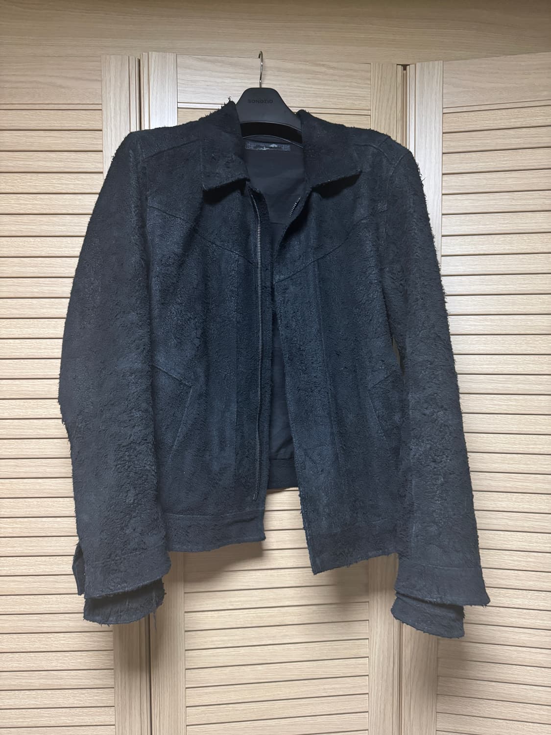 블랙멀 double sleeve leather blouson 가죽자켓 상품이미지3