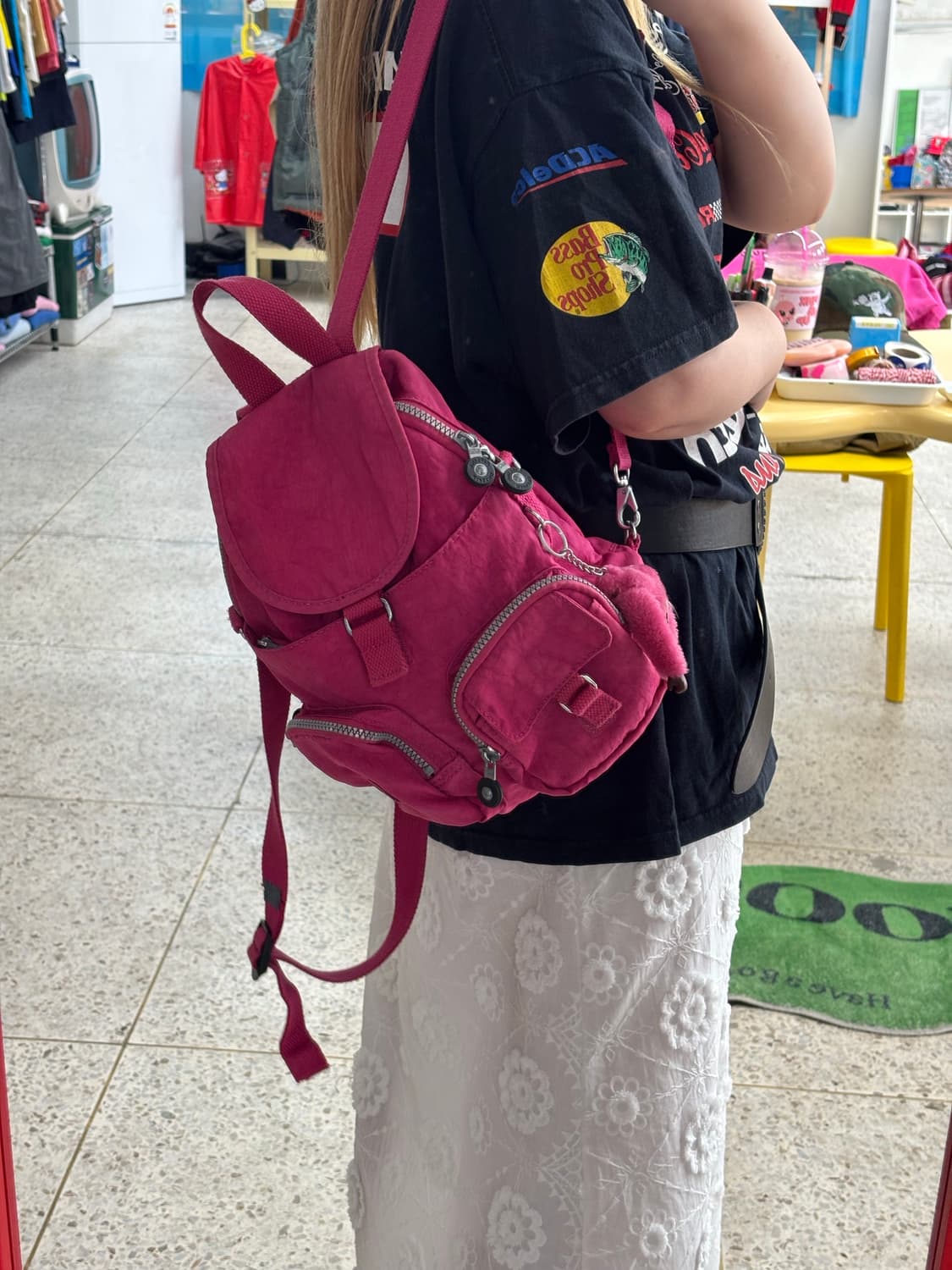 Vintage Deep Pink Kipling Mini Backpack 상품이미지9