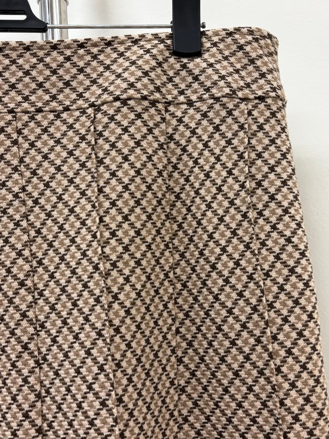 빈티지 울100% 브라운 미디 스커트 상품이미지4