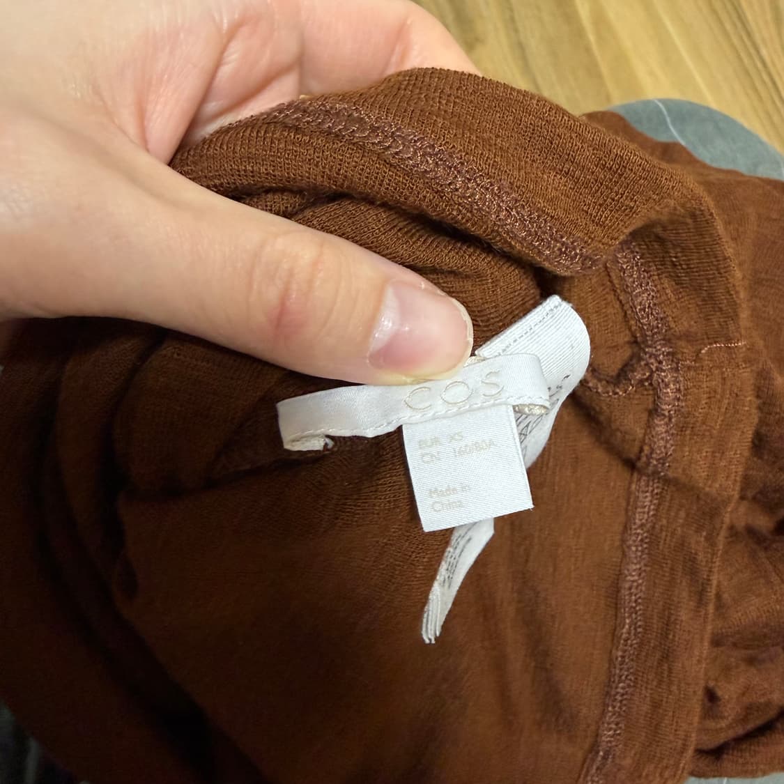 Cos 코스 메리노 울 터틀넥 탑 브라운 상품이미지4