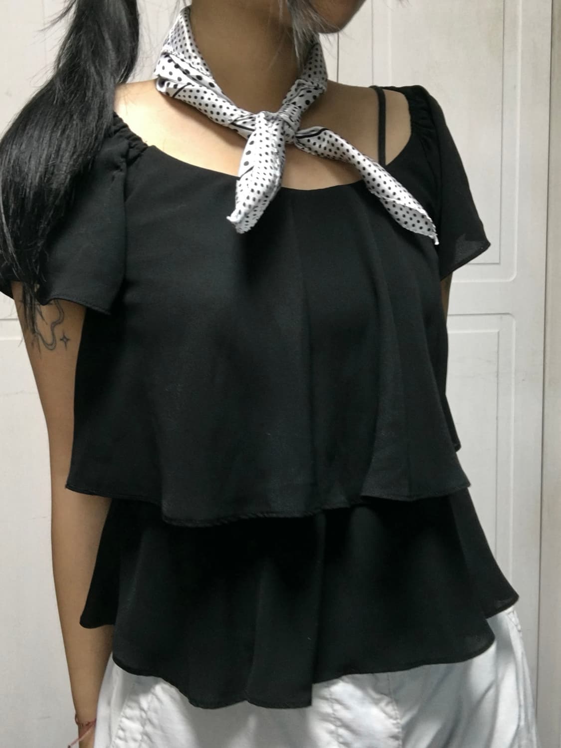 캉캉 black blouse 상품이미지2