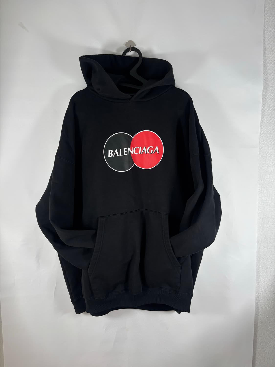 (정품)발렌시아가 마스터 오버 후드티 블랙 상품이미지1