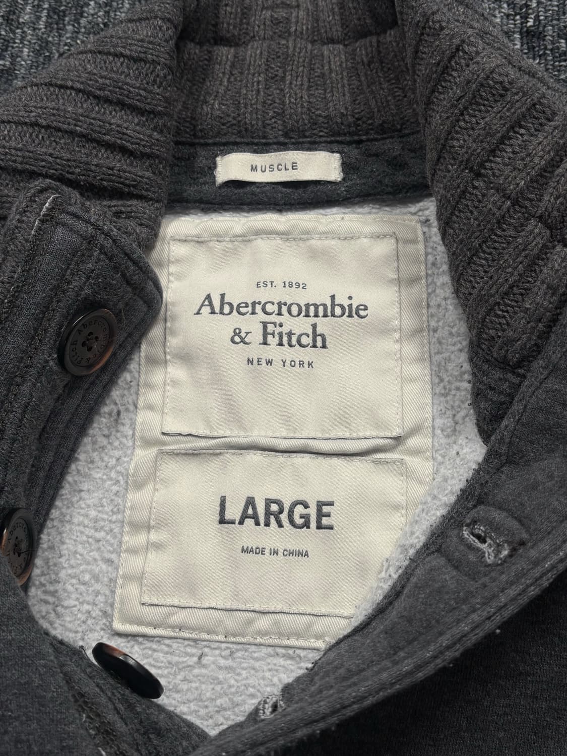 아베크롬비 그레이 하이넥 스웻셔츠 상품이미지6