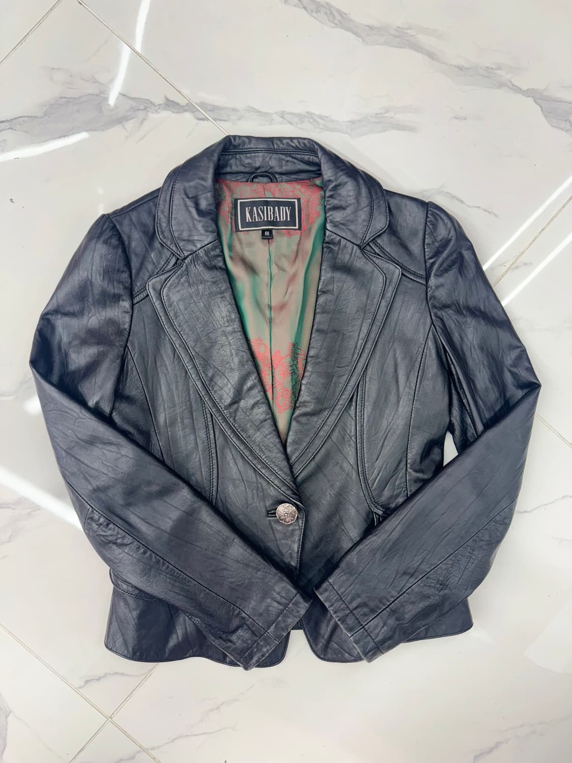 •KASIBADY 빈티지 리얼 레더 자켓 (테일러드 핏) 상품이미지1