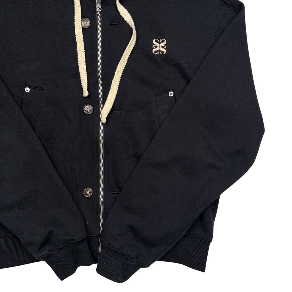 세터 테오 코튼 올 데이 블랙 후드집업 L 상품이미지3