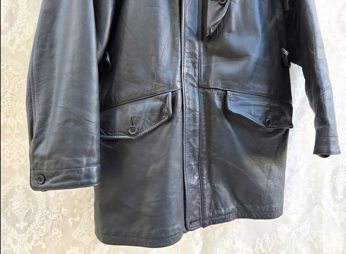 90s 도그파이트  카우레더 카코트 (made in korea) 상품이미지3