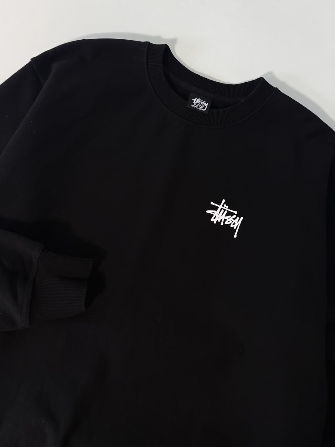 스투시 오버핏 빅스탁로고 해비스웻 맨투맨 상품이미지3