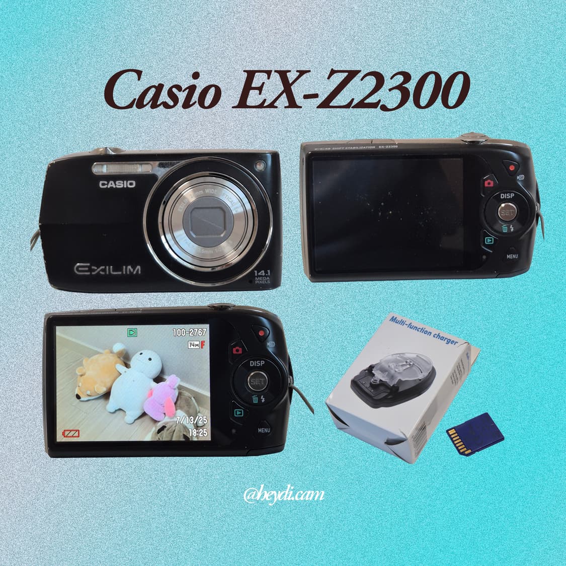 (로제, 모카, 아일릿) 카시오 엑슬림 z2300 매트블랙! 상품이미지3