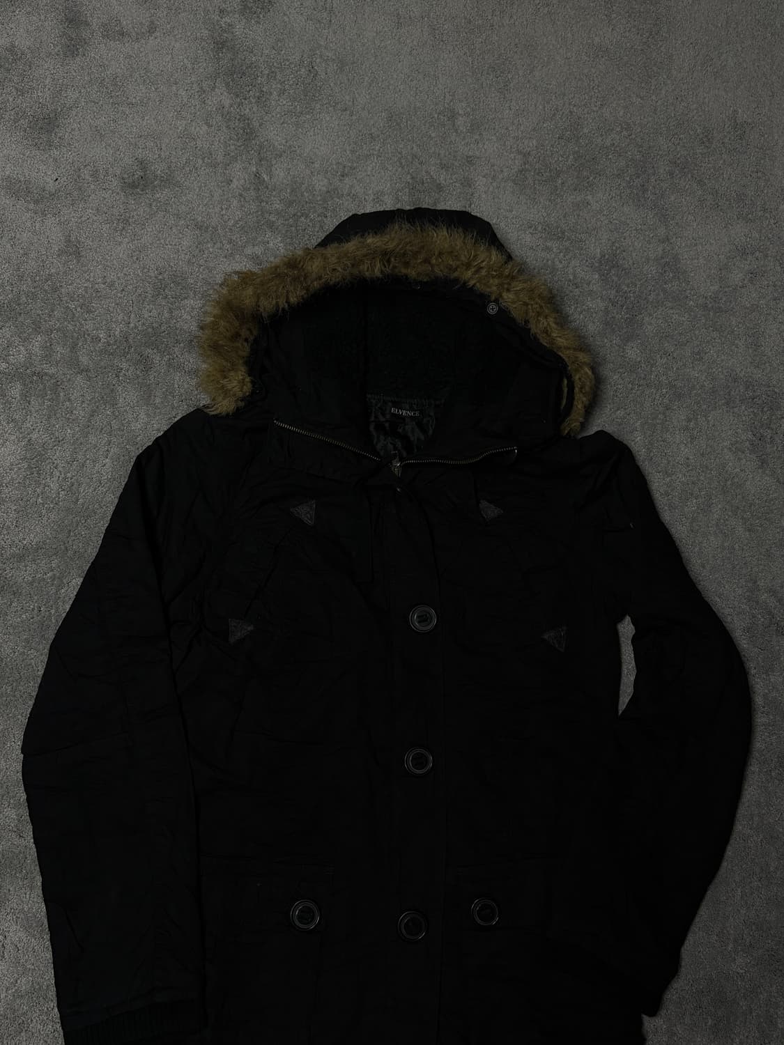 Vintage Y2k punk & Vkei fur hood parka 상품이미지3
