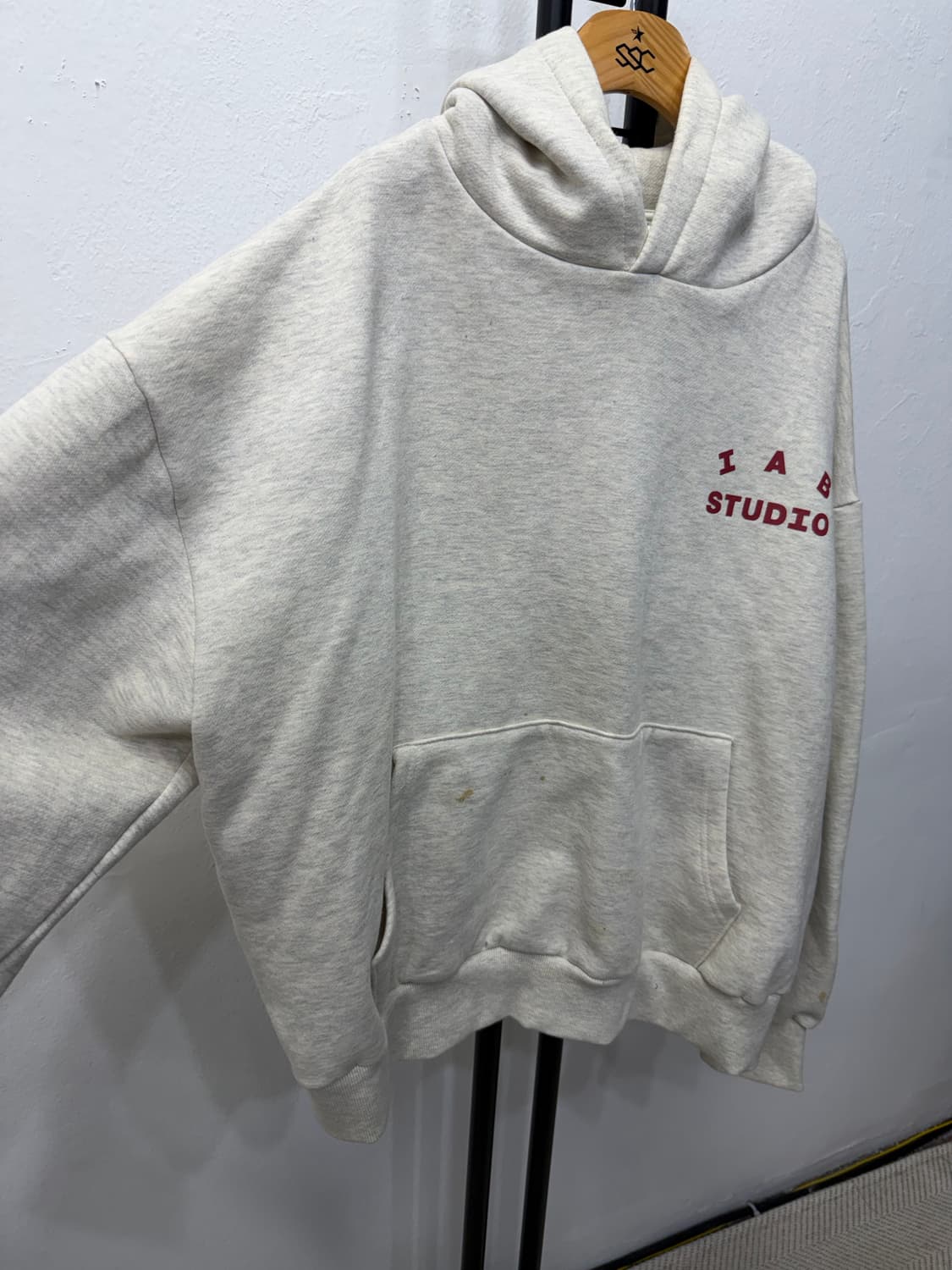 정품) 아이앱스튜디오 기모 후드티 라이트그레이 XL 상품이미지2