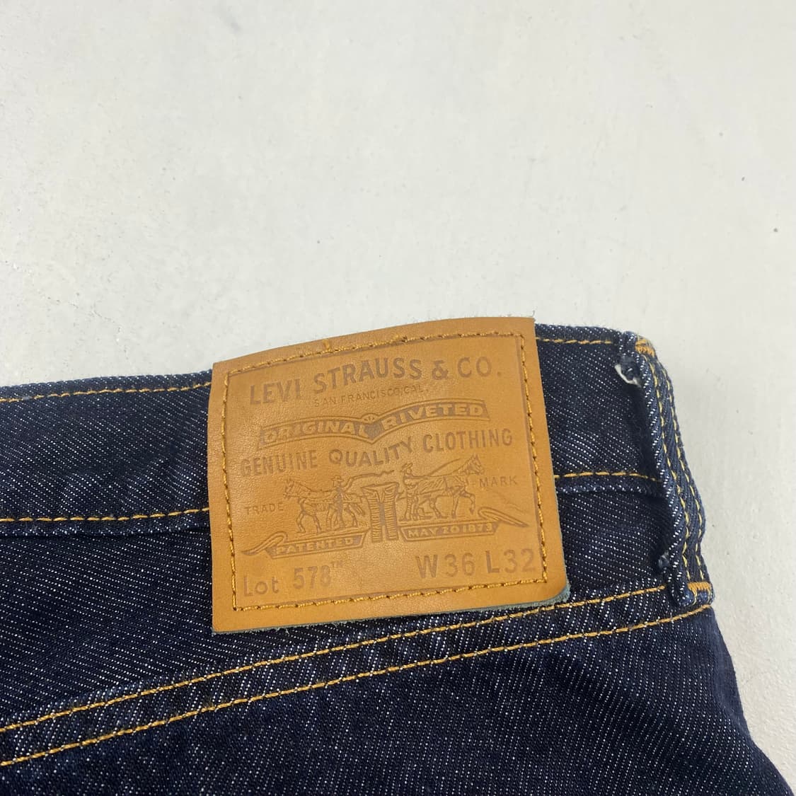 리바이스 578 프리미엄 빅E 진청 데님 진 (36) 상품이미지5