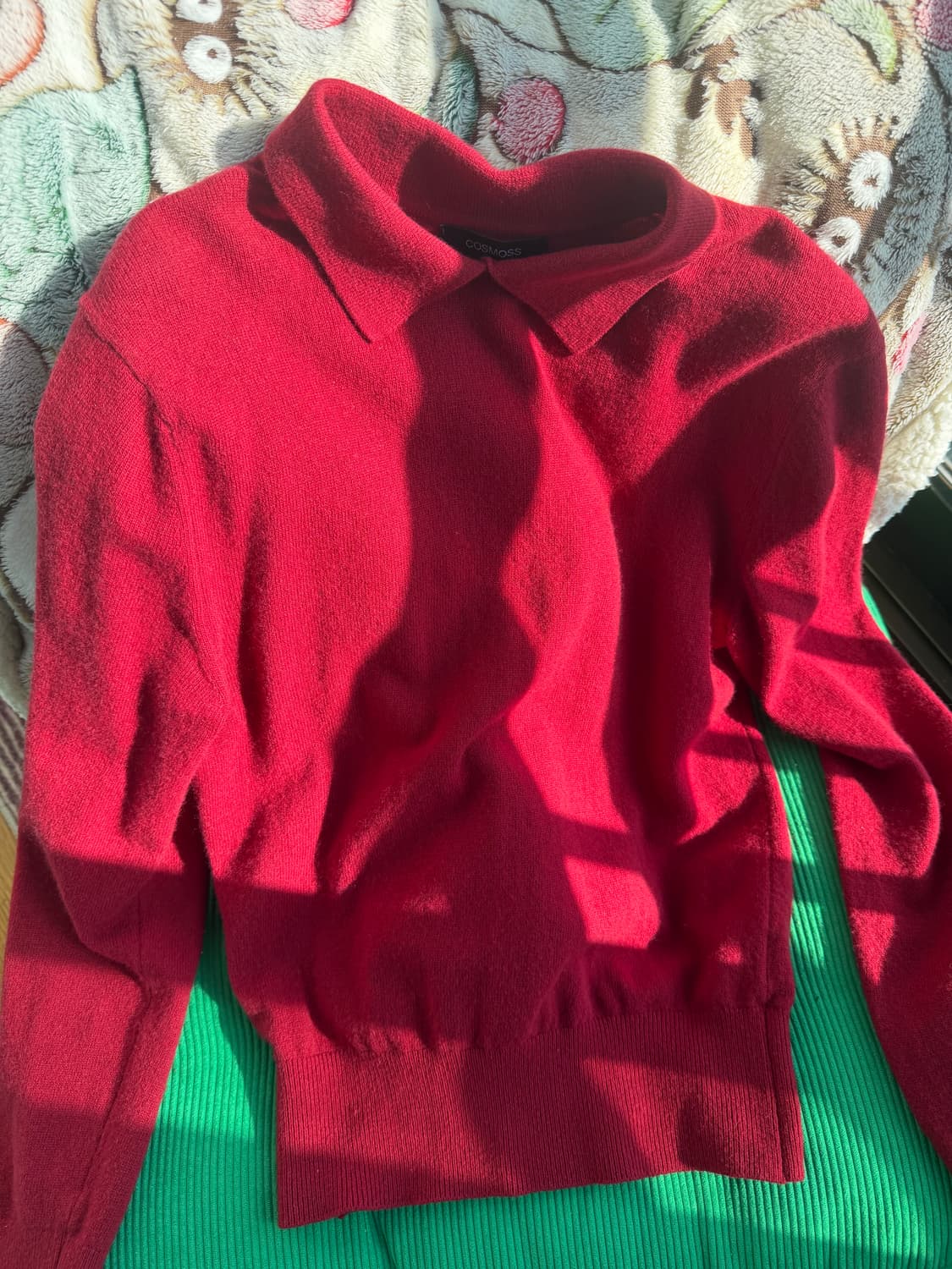 Cosmoss 코스모스 레드 카라 니트 (s) 상품이미지1