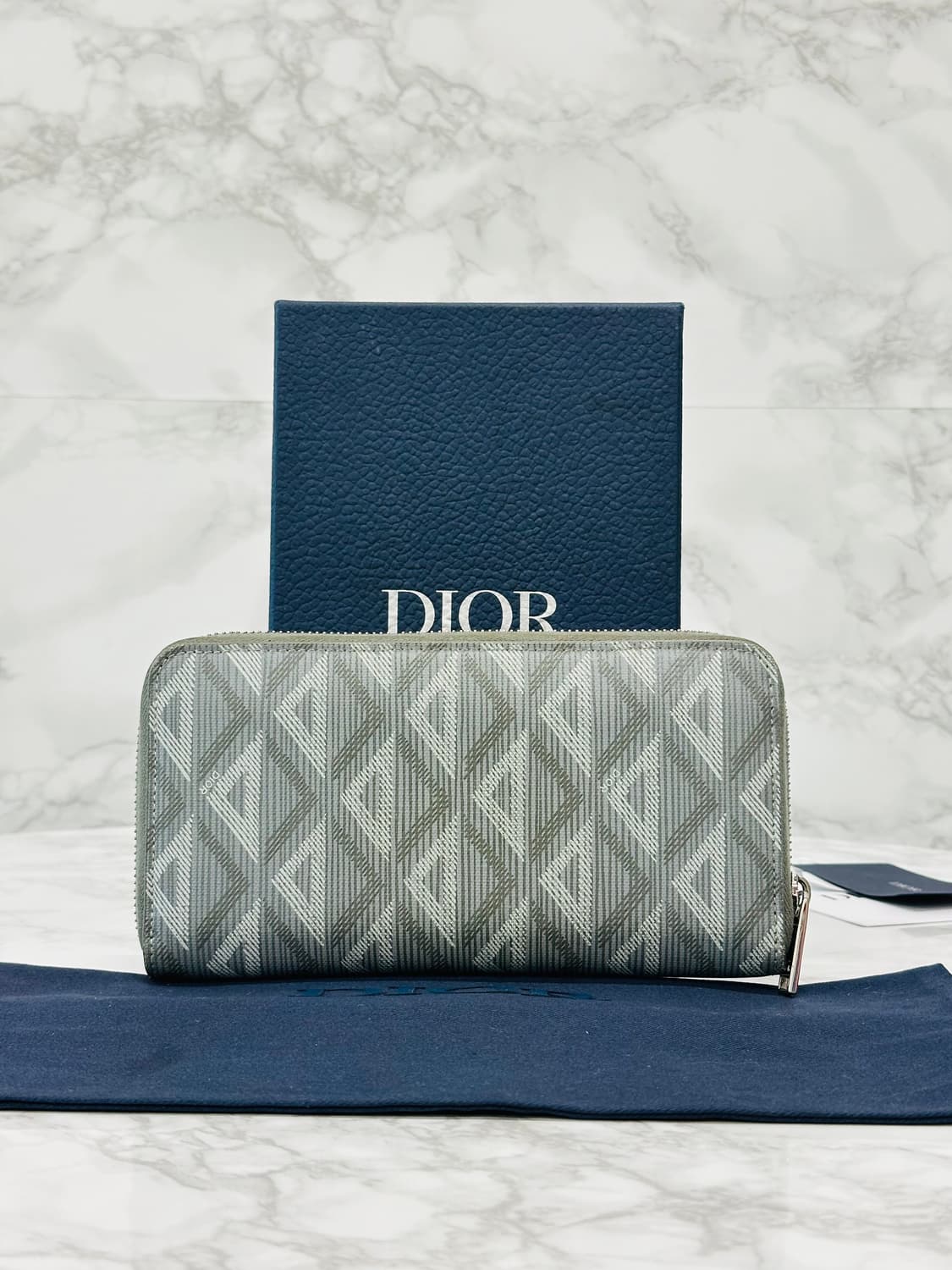 [풀구성]디올 CD다이아몬드 지퍼돌이지갑 그레이 상품이미지5