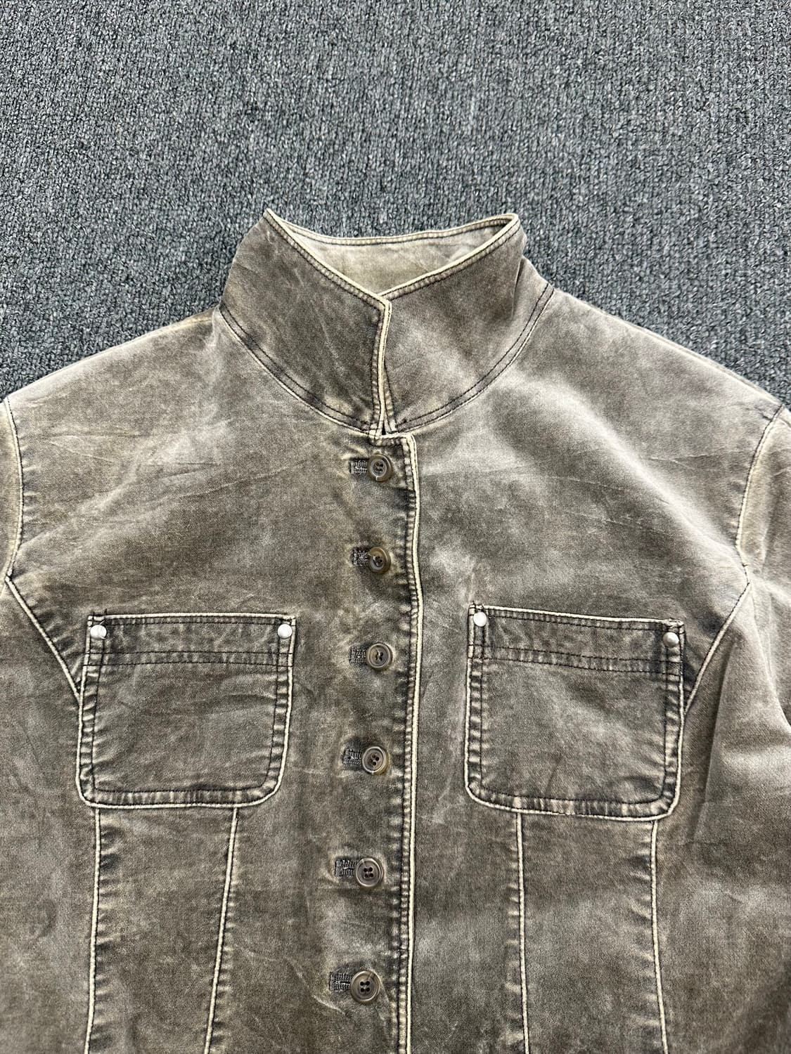 1)Japanese vintage 여성 스웨이드 버튼업 자켓 상품이미지4