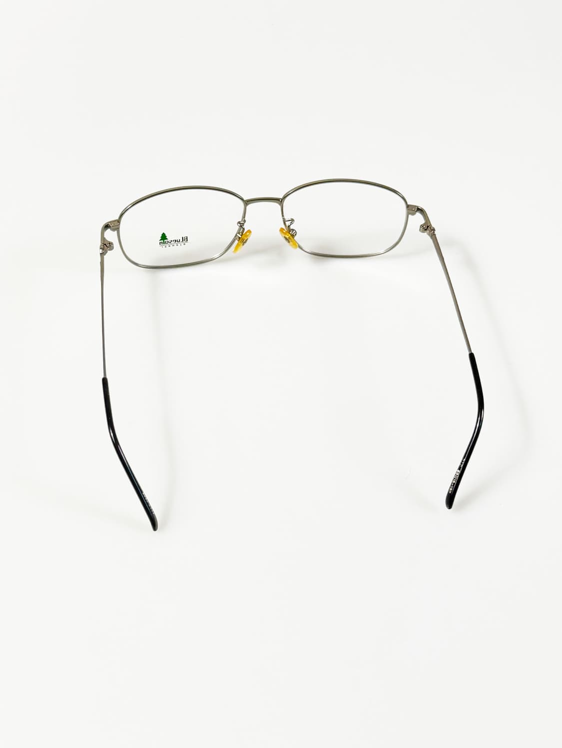 90s BLUESAIN 매트 실버 메탈 슬림 스퀘어 빈티지 안경 상품이미지6