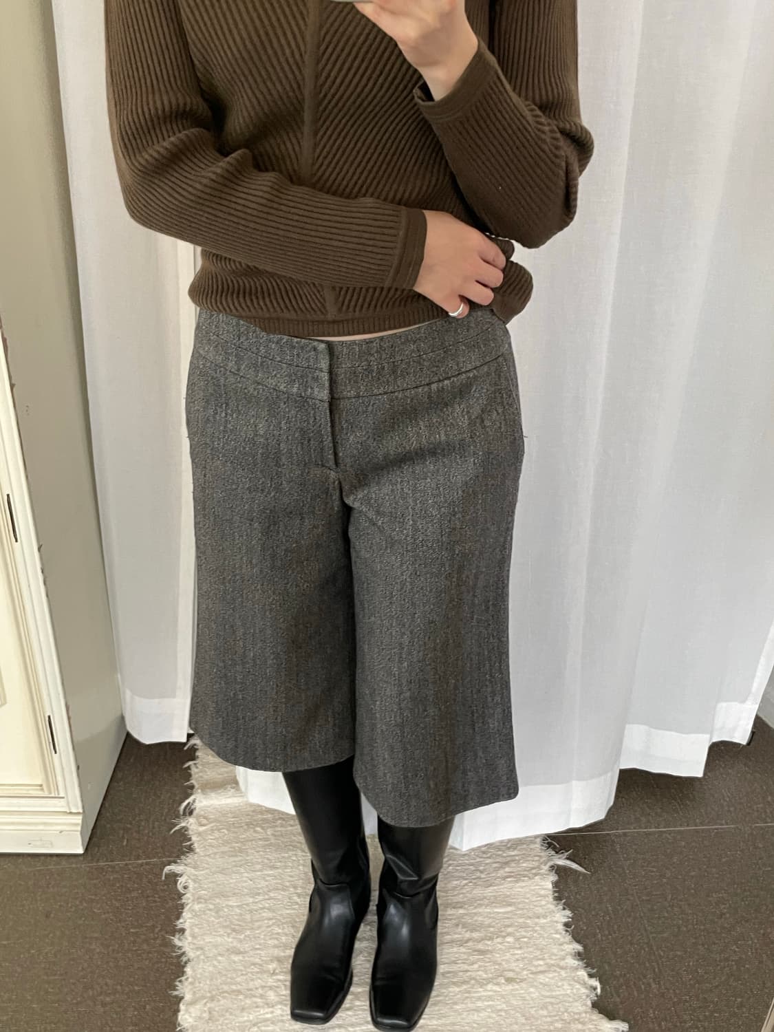 vintage herringbone wool half pants 상품이미지9