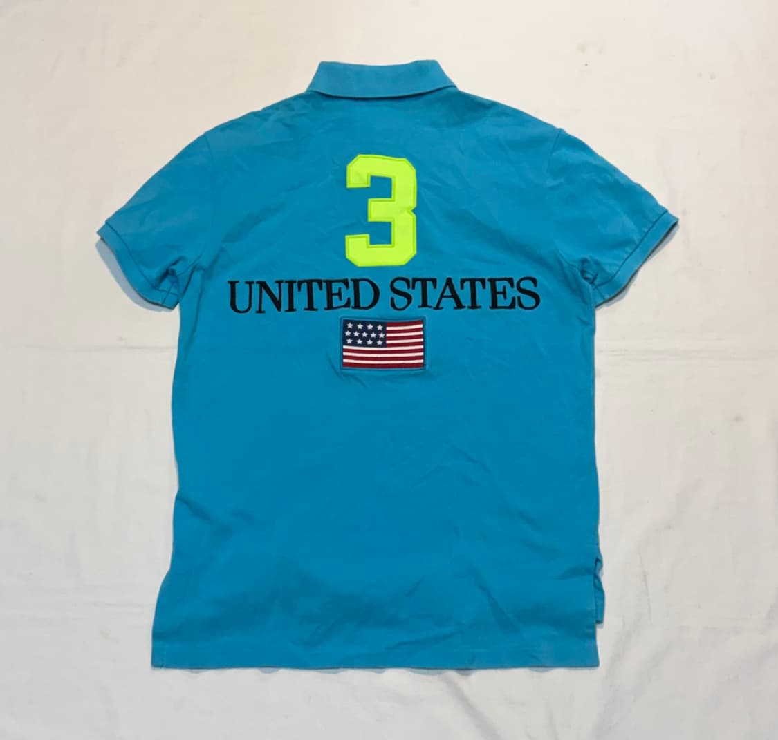 폴로 빅포니 USA 성조기 치프키프 카라티 아쿠아블루 상품이미지4