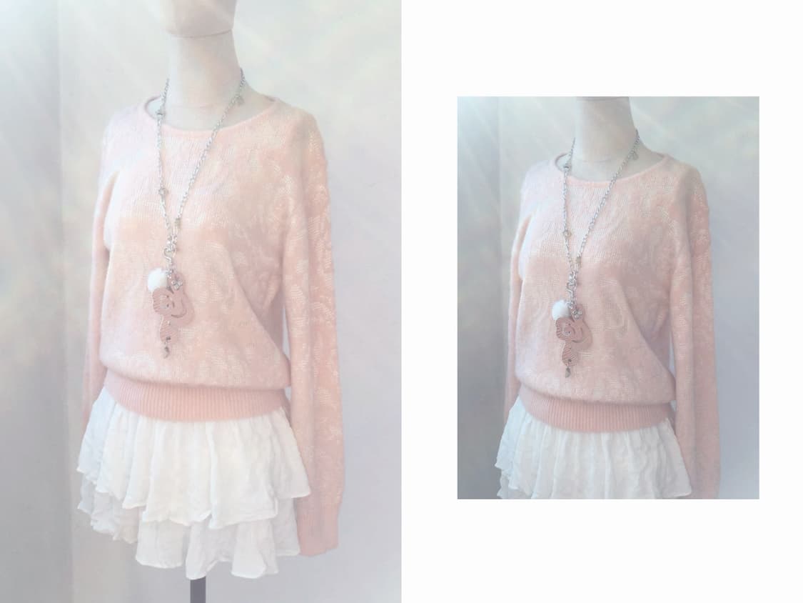 베이비핑크 쇼죠 로지 니트 상품이미지4