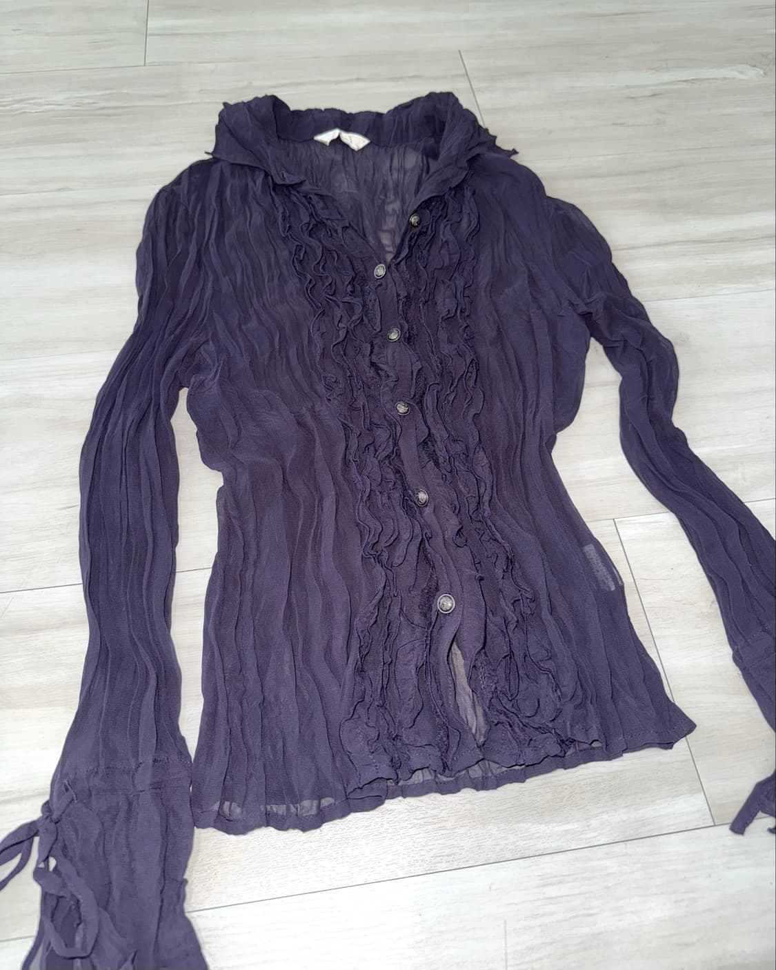 Purple Pleated Shirt 상품이미지9