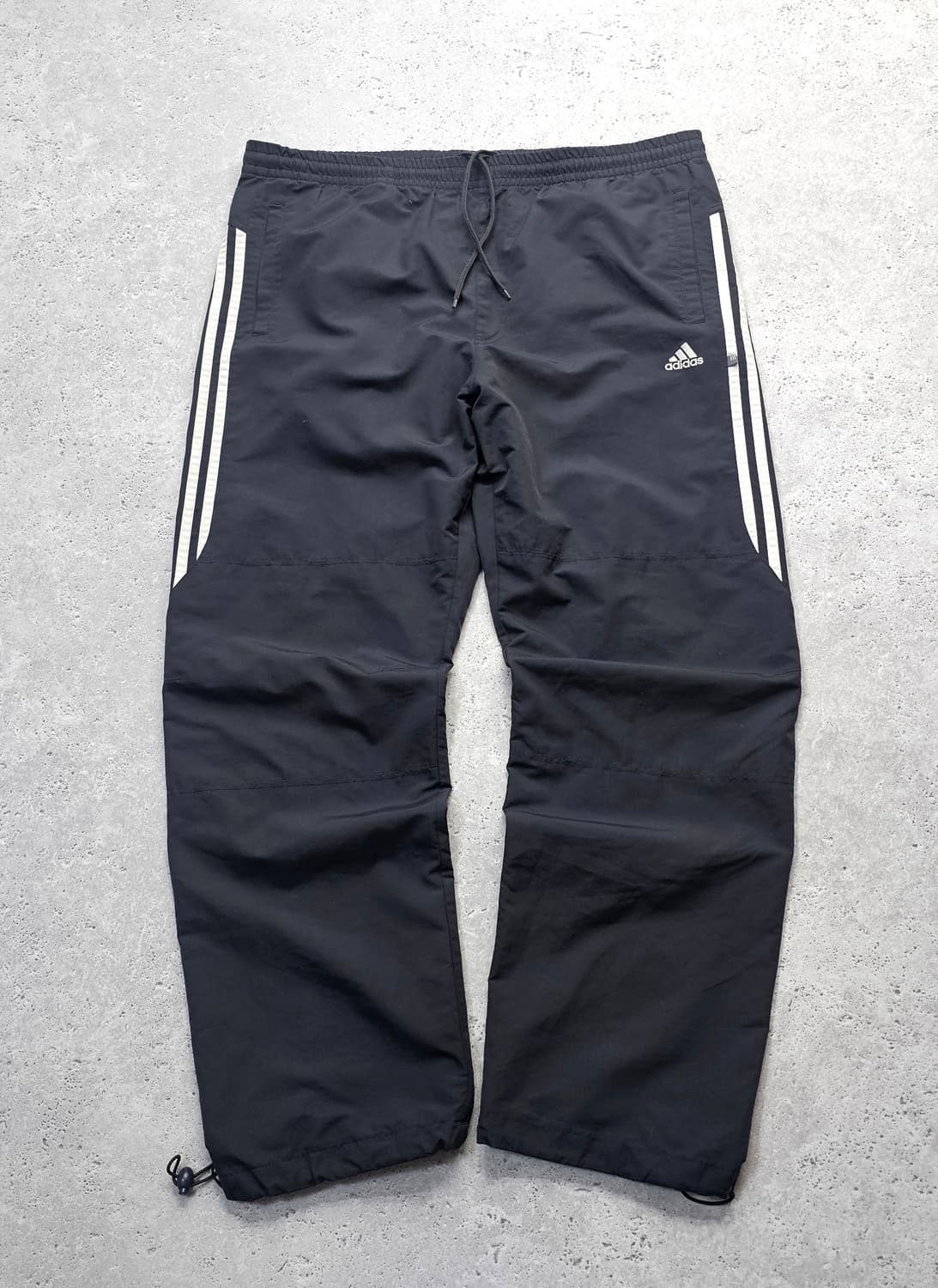 아디다스 삼선 딥차콜 트랙팬츠 바람막이 와이드 바지 상품이미지2