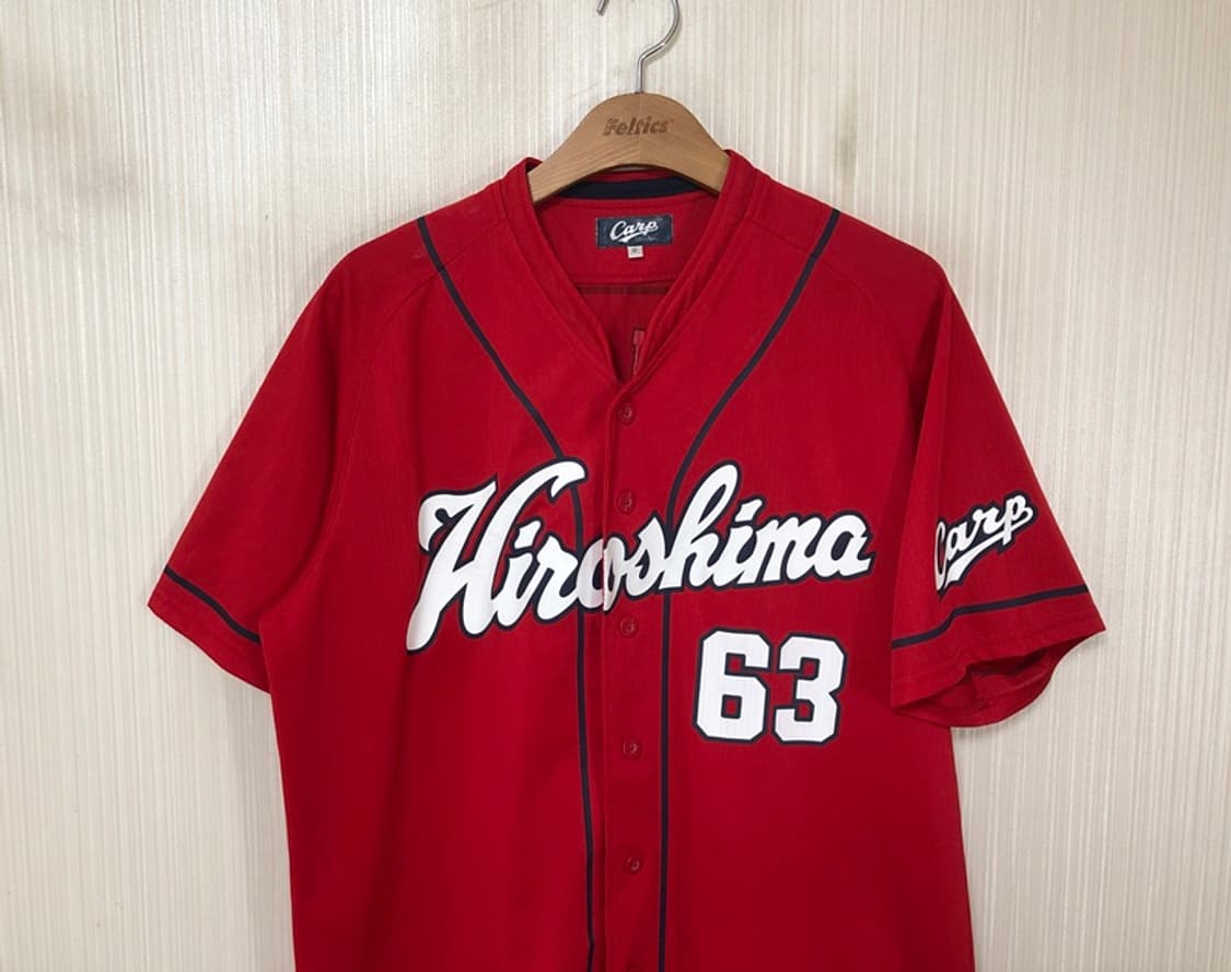 NPB 히로시마 도요 카프 원정유니폼/져지 O(XL) #63 타나카코스케 상품이미지2