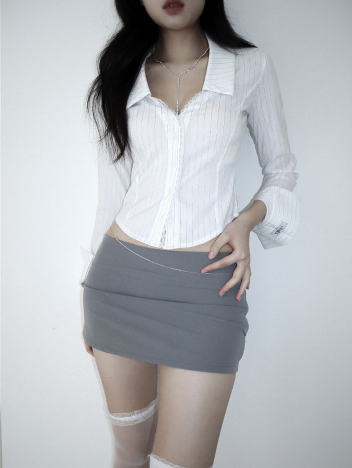 [CLaddA] lace princess shirt, white 상품이미지2