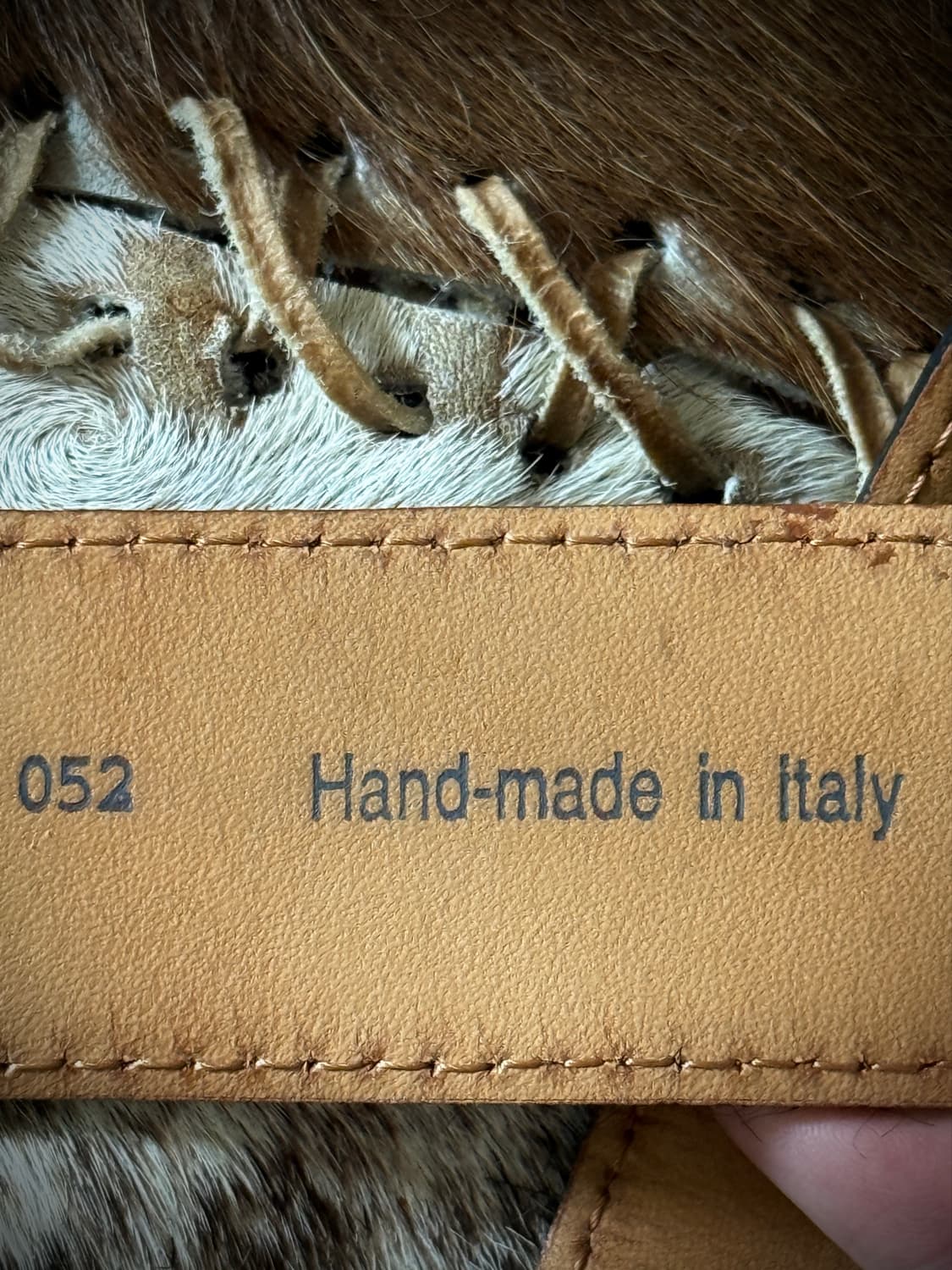 weastern hand made Italy Joop! 송치 레더 벨트 상품이미지10