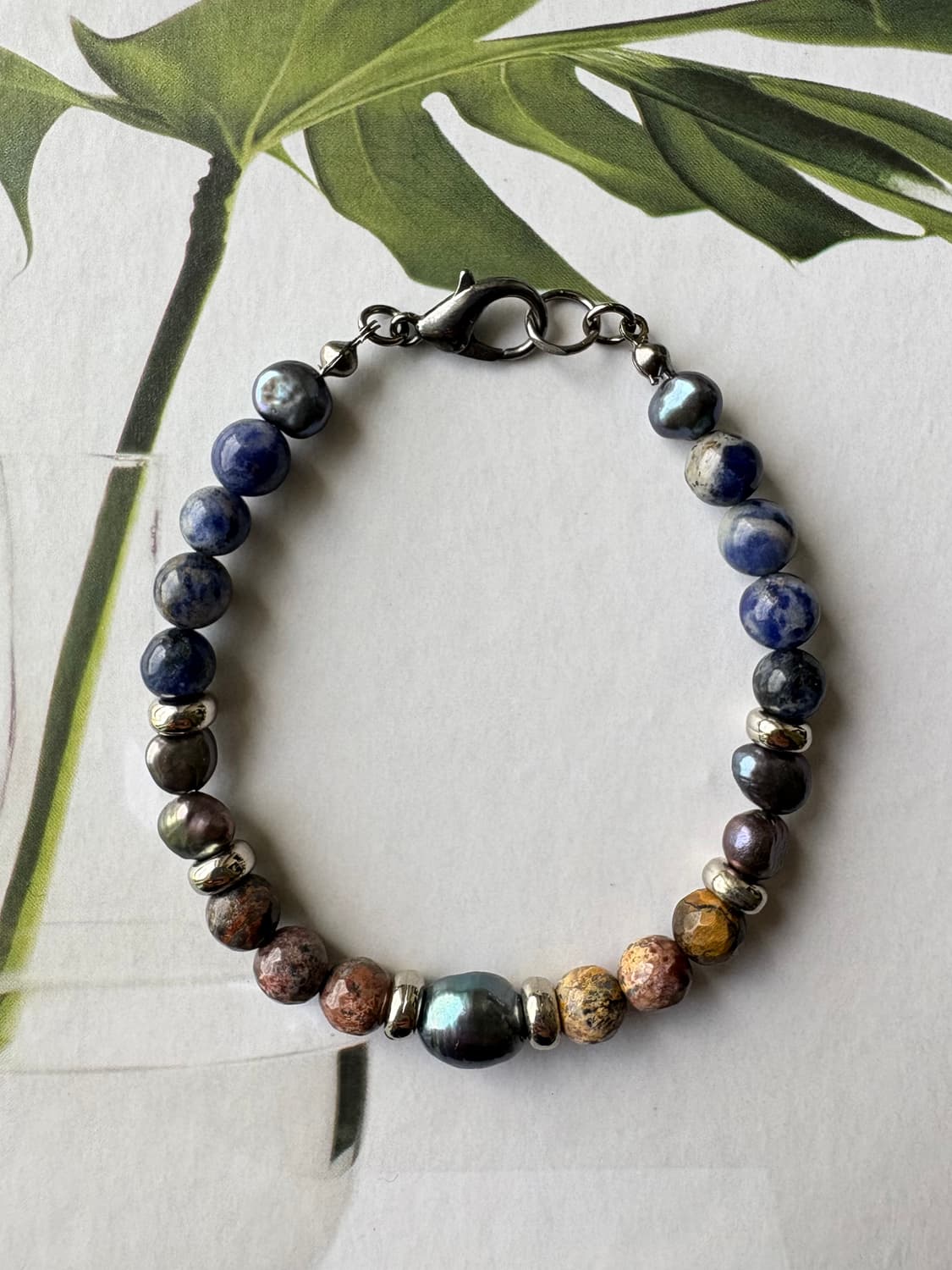 흑진주 원석 팔찌 상품이미지1