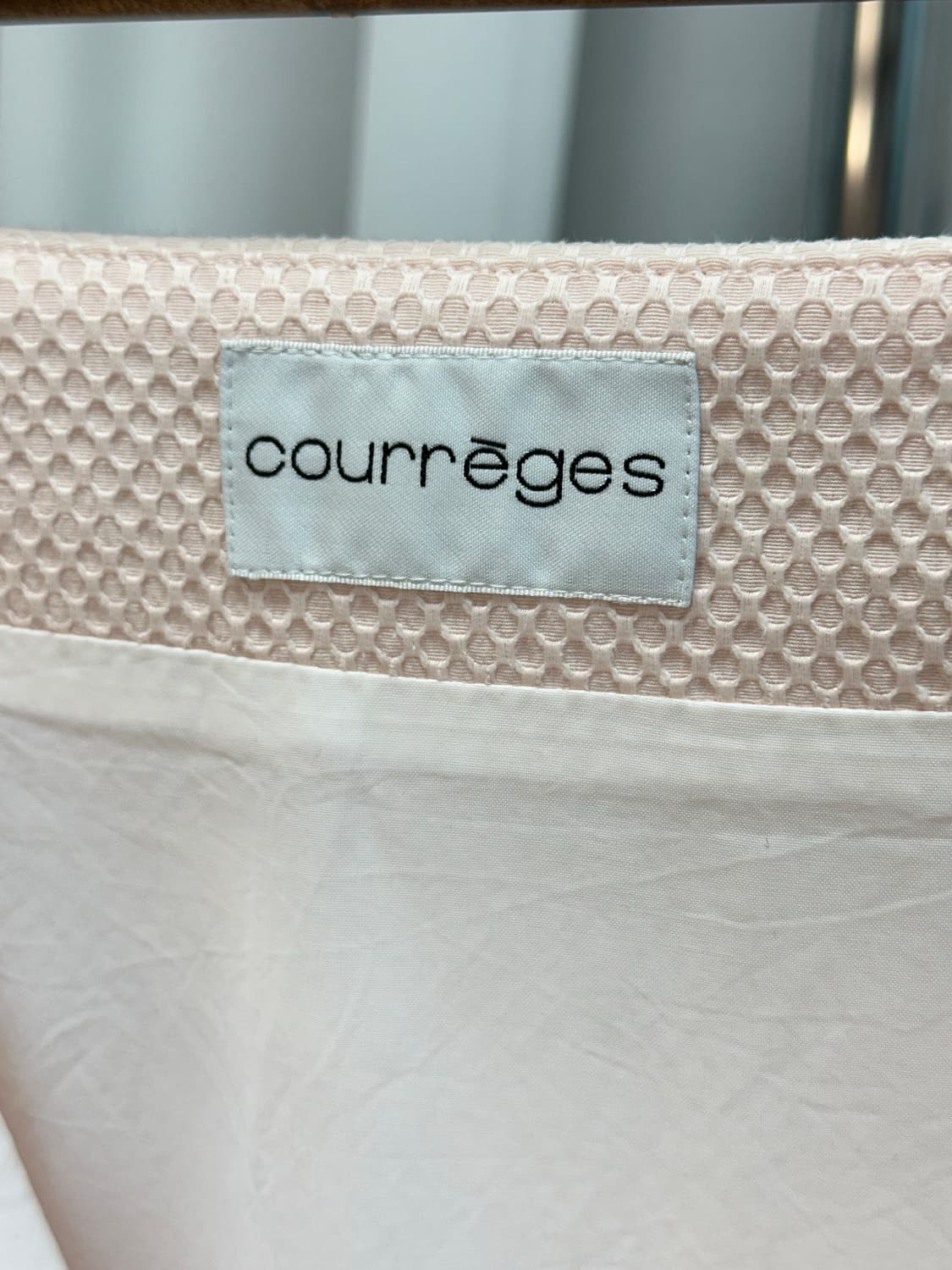 꾸레쥬 핑크 쟈가드 코튼 미디 스커트 상품이미지3