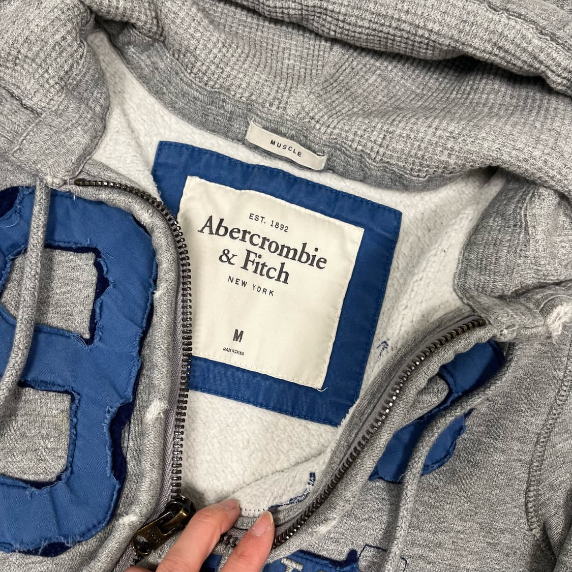 Abercrombie Grey Hoodie Zip-up 상품이미지6