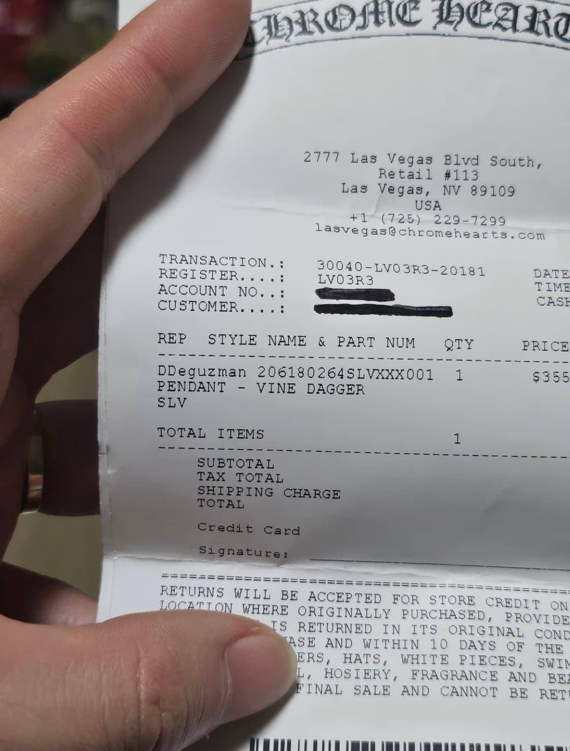 크롬하츠 바인대거 팬던트 상품이미지3