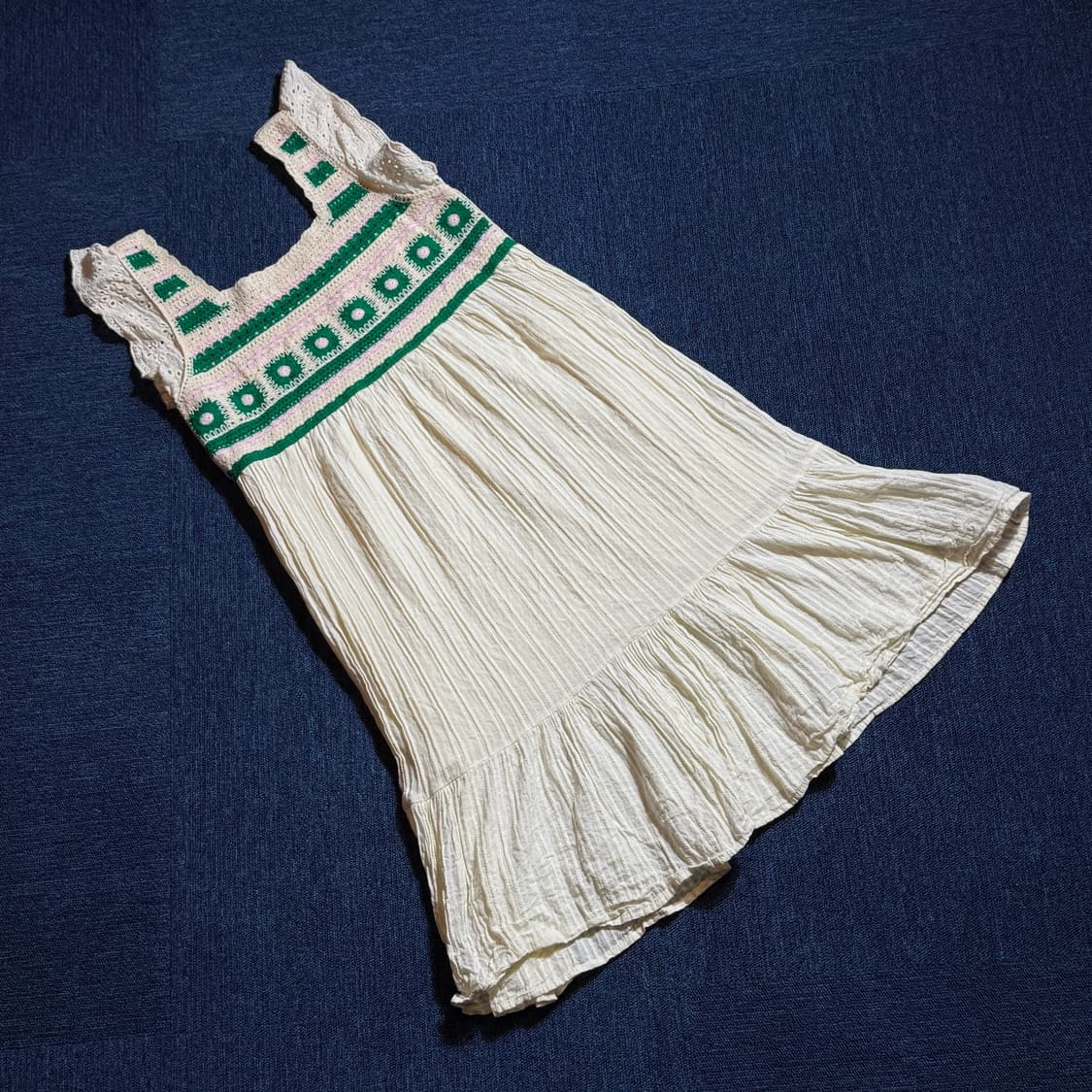 빈티지 화이트 크로셰 원피스 상품이미지1