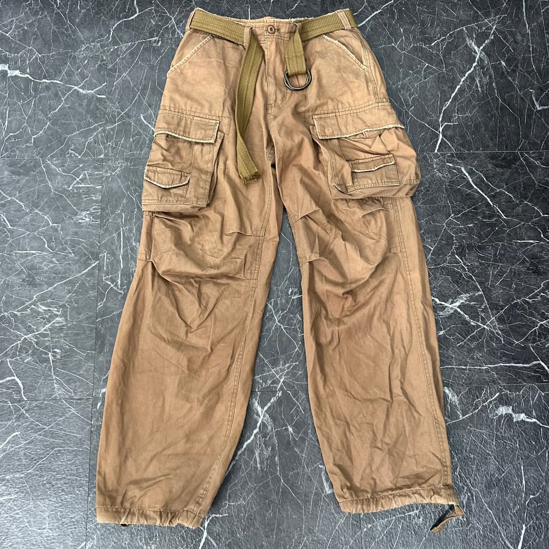 B.C.B.S 조거 스트링 벨티드 와이드 카고 팬츠 상품이미지5