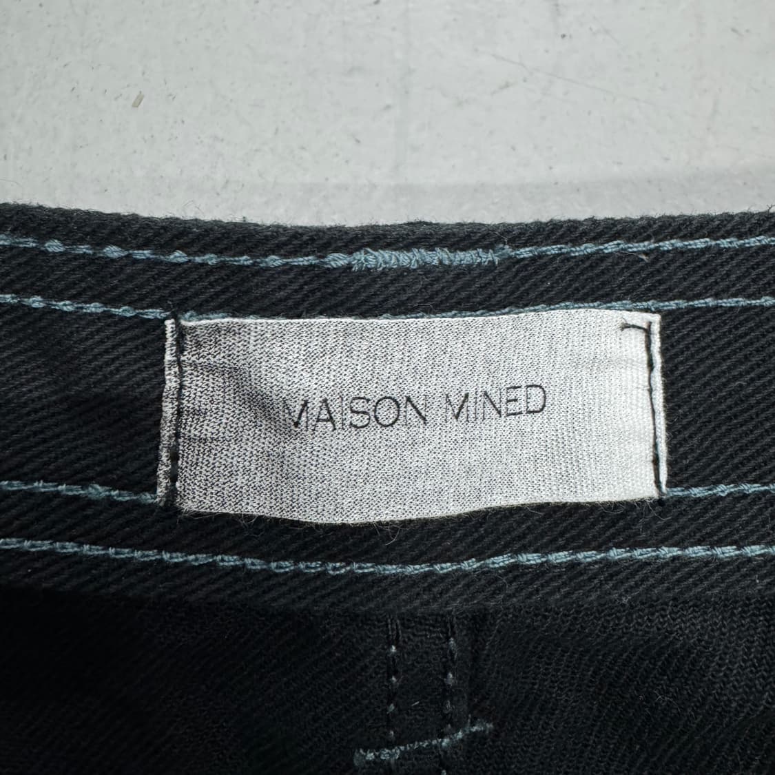 메종미네드 카펜터 스티치 와이드 팬츠 블랙 상품이미지8