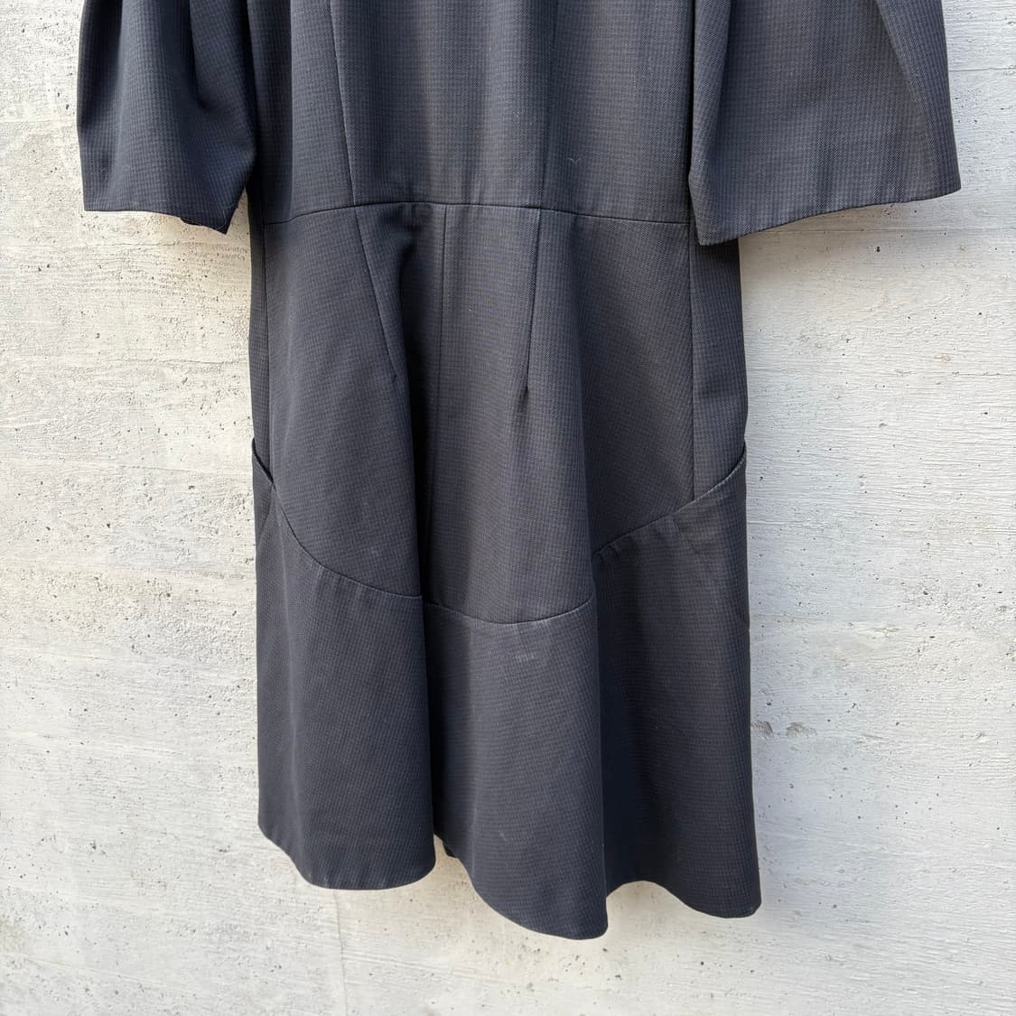 마르니 블랙 울 코튼 블랜드 숏 슬리브 트렌치 코트 상품이미지7