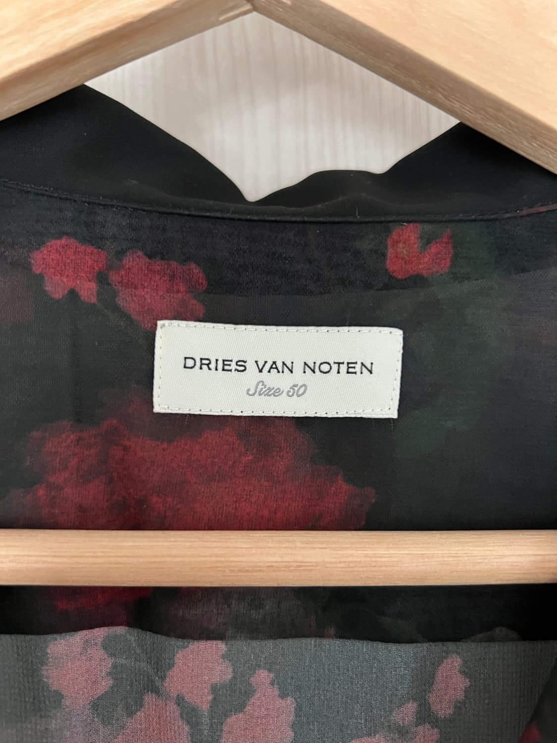 [50] 드리스반노튼 시스루 플라워 반팔 실크 셔츠 상품이미지4