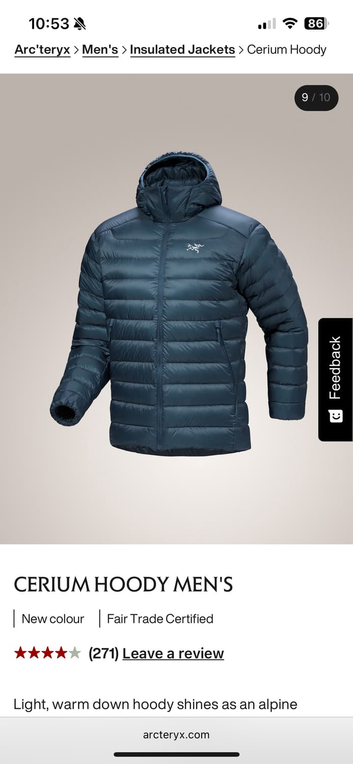 아크테릭스 세륩 후디 상품이미지1